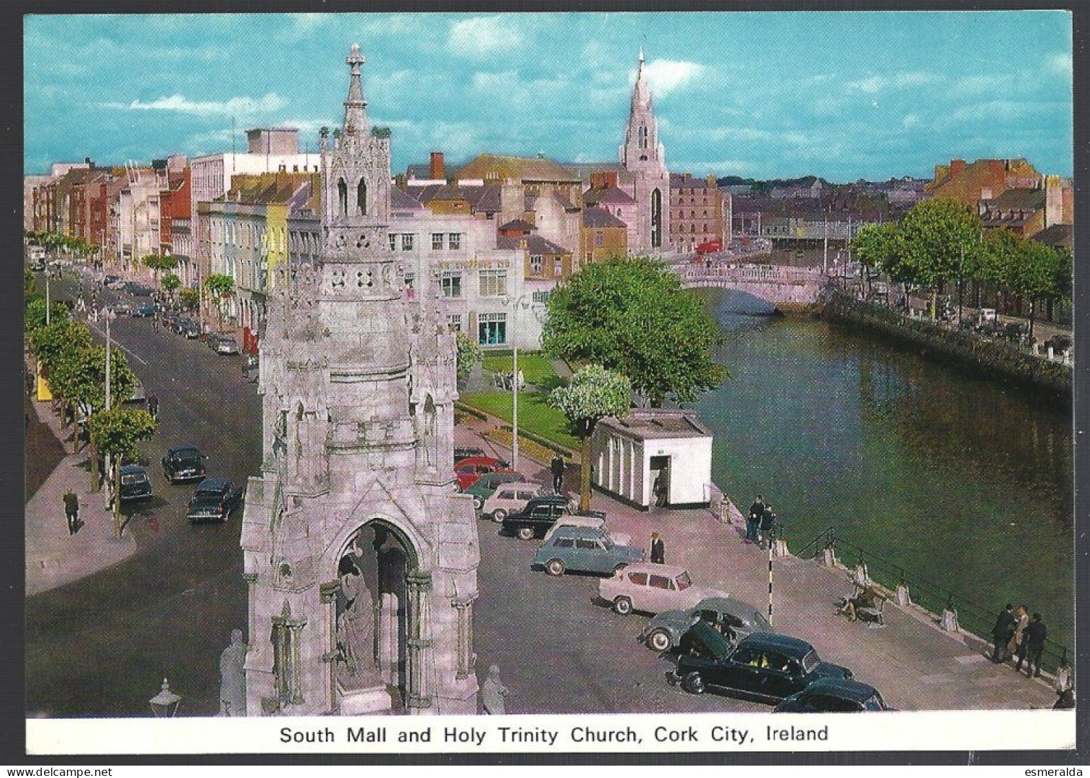 (EU)  PC 191 Cardall - South Mall And Holy Trinity Church +pont,autos époque,Cork City,Ireland.unused - Cork
