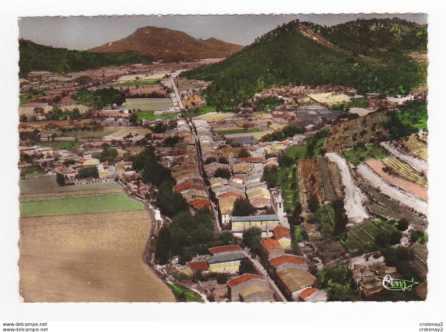 83 LA ROQUEBRUSSANNE N°23916 Vue Générale Aérienne Et Colline De Lamanon VOIR DOS - La Roquebrussanne