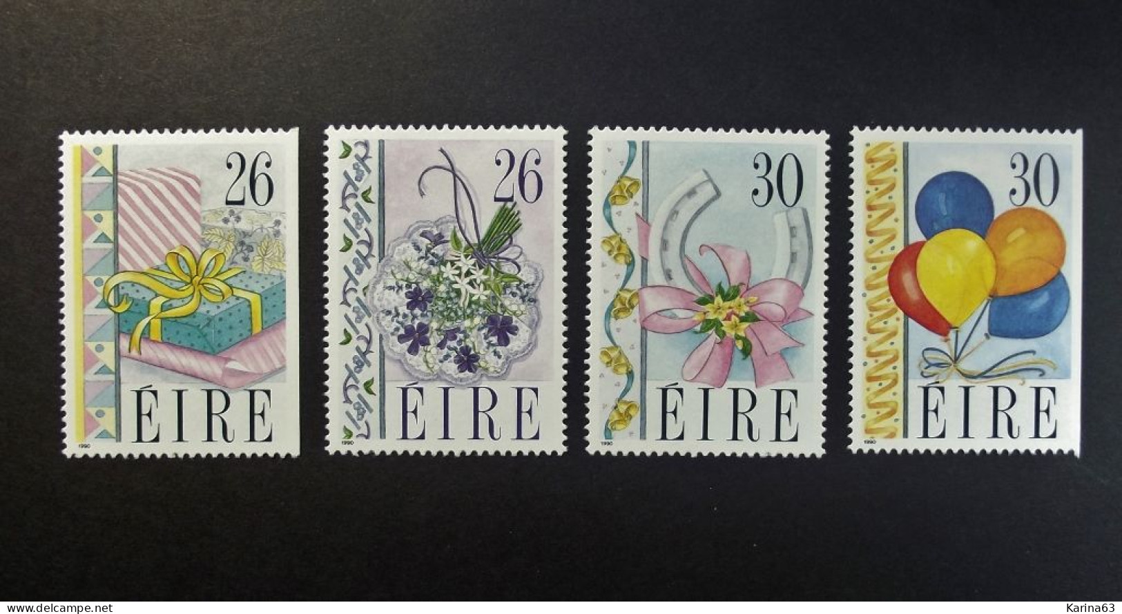 Ireland - Irelande - Eire - 1990  Y&T N° 711 / 714  ( 4 Val.) Wishing Stamps -  MNH - Postfris - Neufs