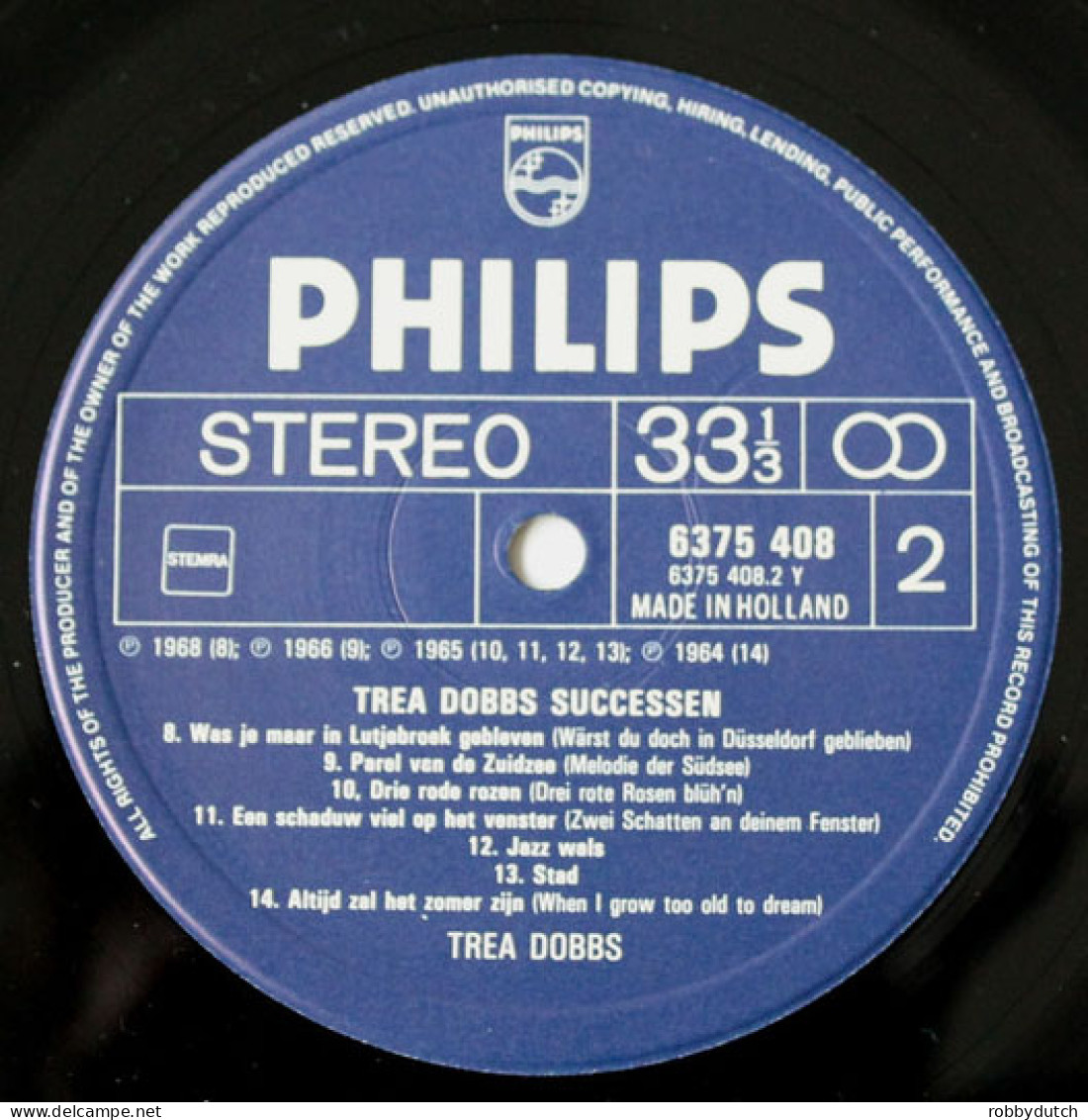 * LP *  TREA DOBBS SUCCESSEN (Holland 1969 EX!!) - Autres - Musique Néerlandaise