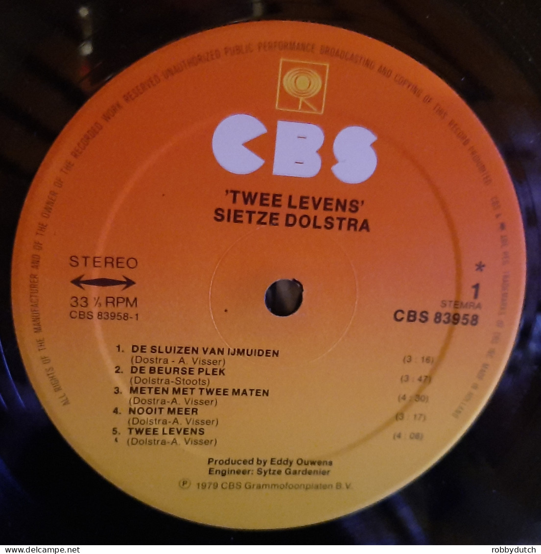 * LP *  SIETZE DOLSTRA - TWEE LEVENS (Holland 1979 EX) - Autres - Musique Néerlandaise