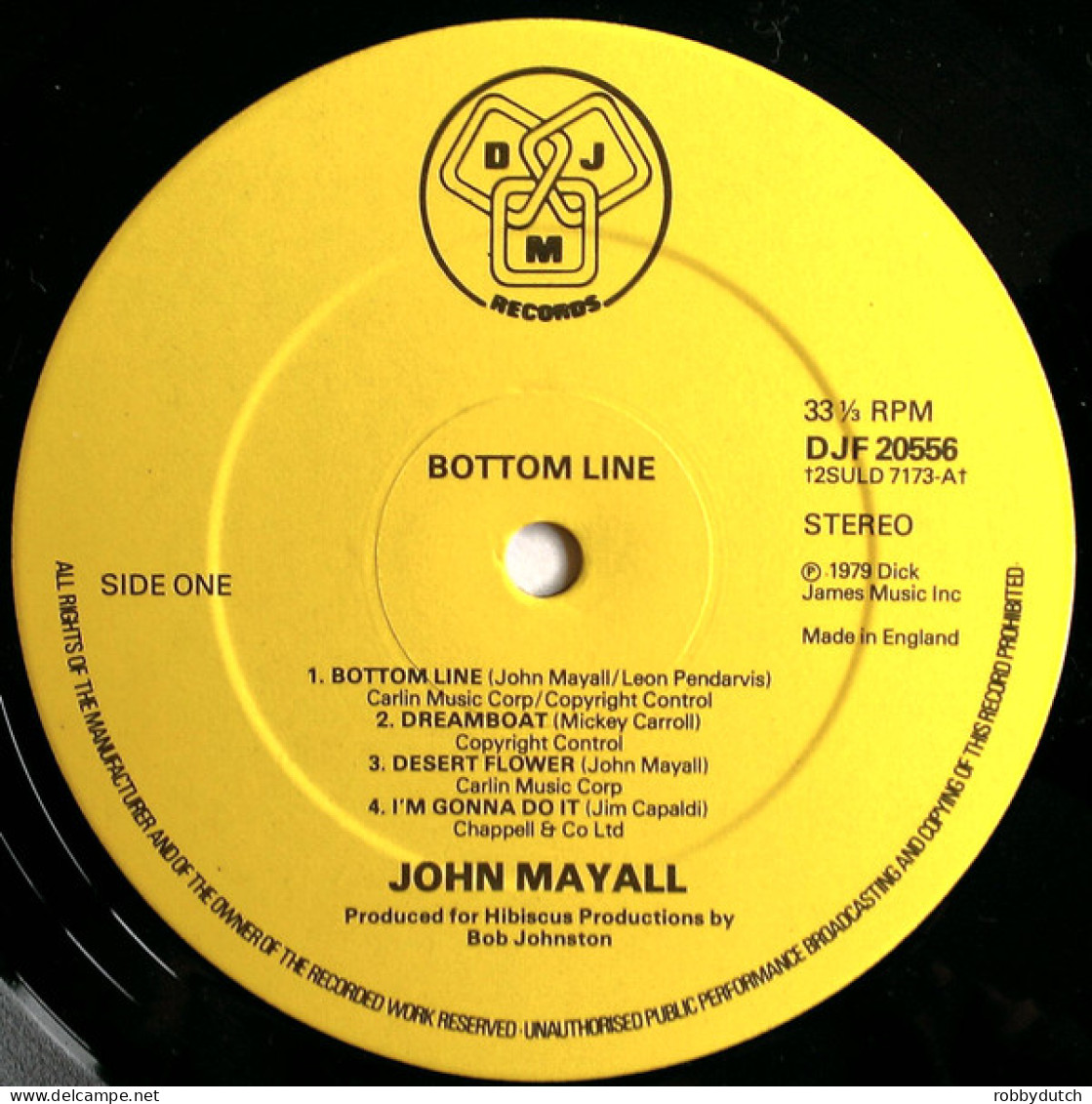 * LP *  JOHN MAYALL - BOTTOM LINE (England 1979 EX-) - Blues