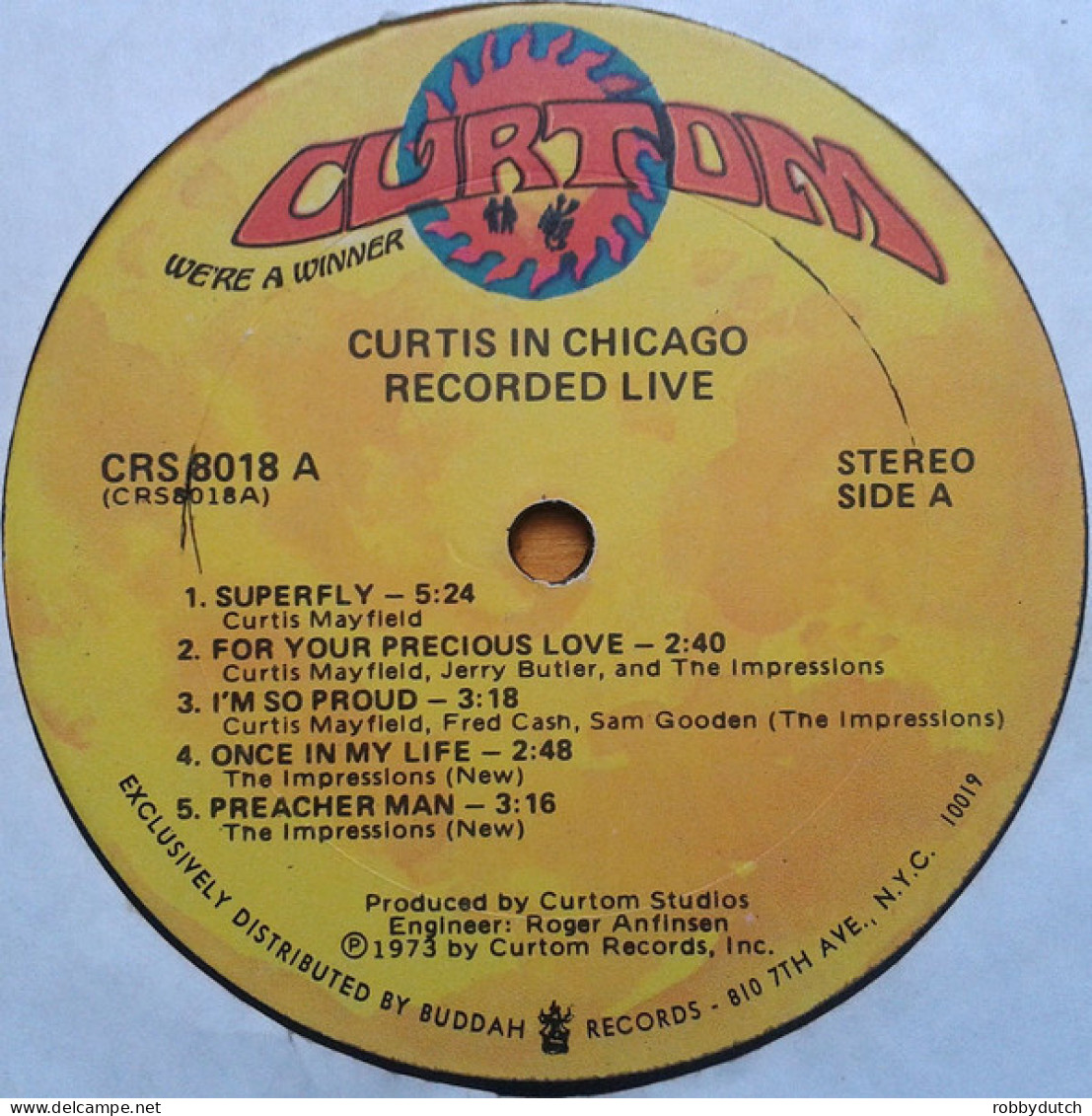 * LP *  CURTIS MAYFIELD - CURTIS IN CHICAGO (LIVE) (USA 1973 EX-) - Soul - R&B