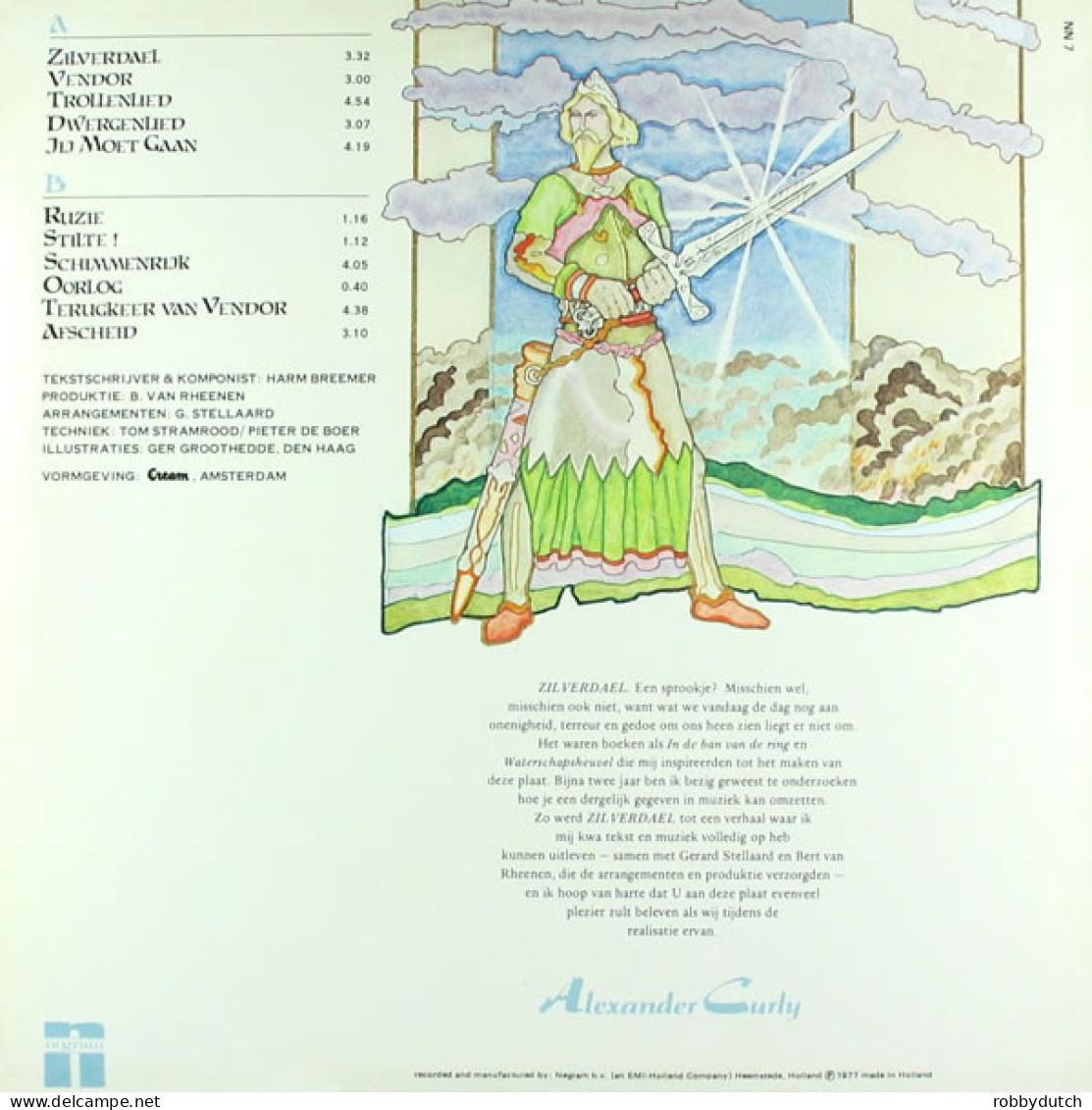 * LP *  ALEXANDER CURLY - ZILVERDAEL (Holland 1977 EX!!) - Autres - Musique Néerlandaise