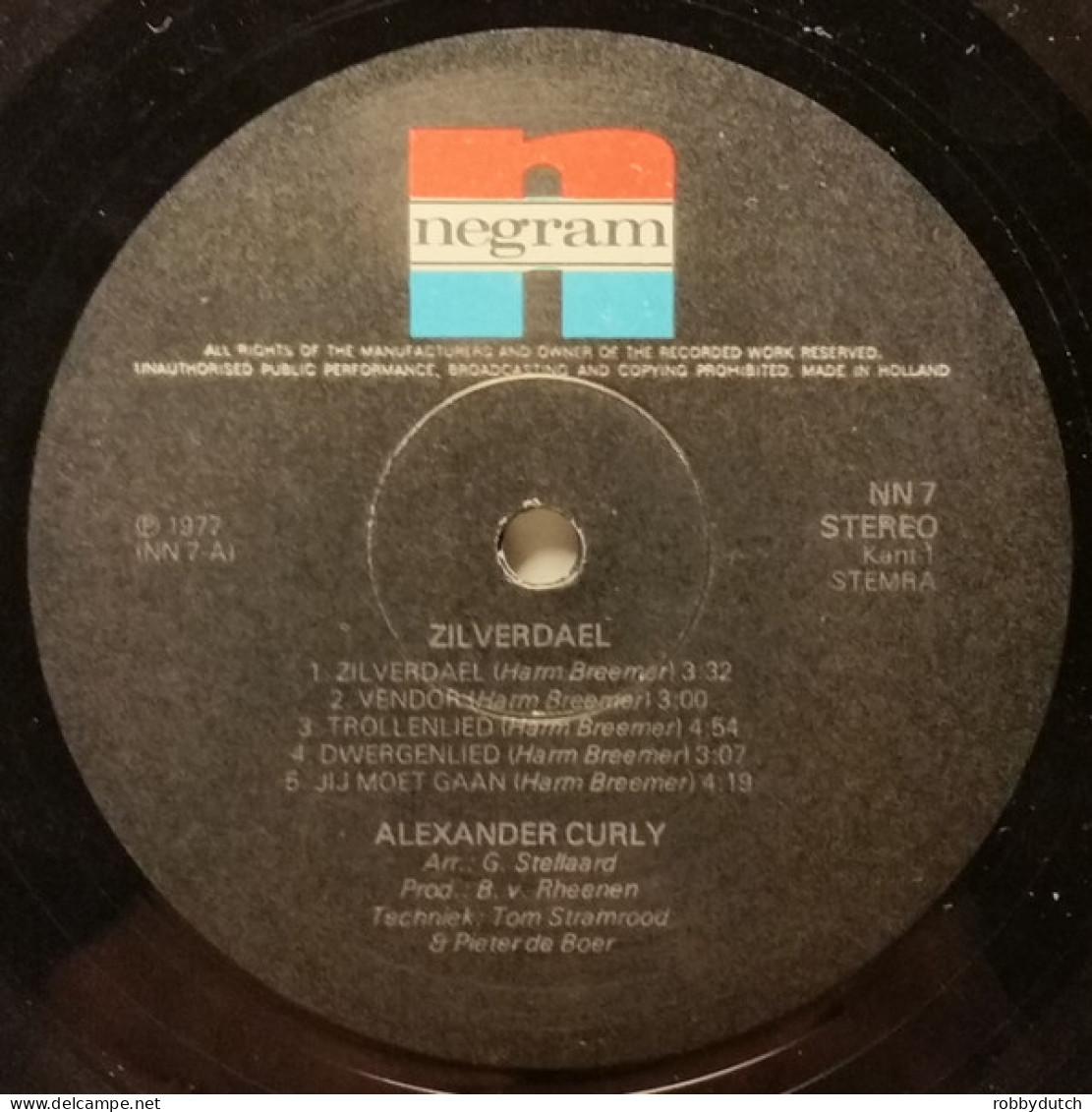 * LP *  ALEXANDER CURLY - ZILVERDAEL (Holland 1977 EX!!)