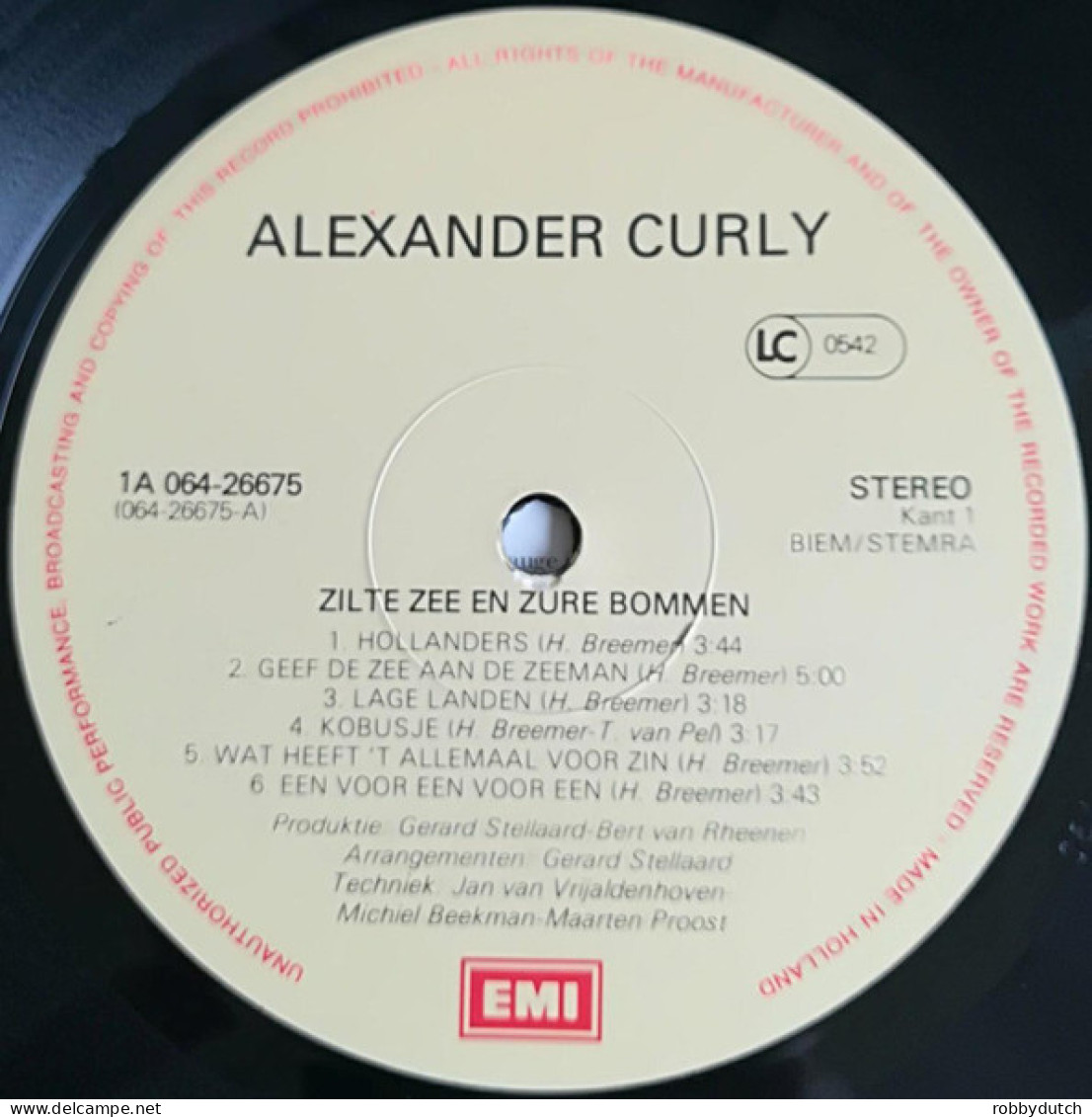 * LP *  ALEXANDER CURLY - ZILTE ZEE EN ZURE BOMMEN (Europe 1981 EX) - Autres - Musique Néerlandaise