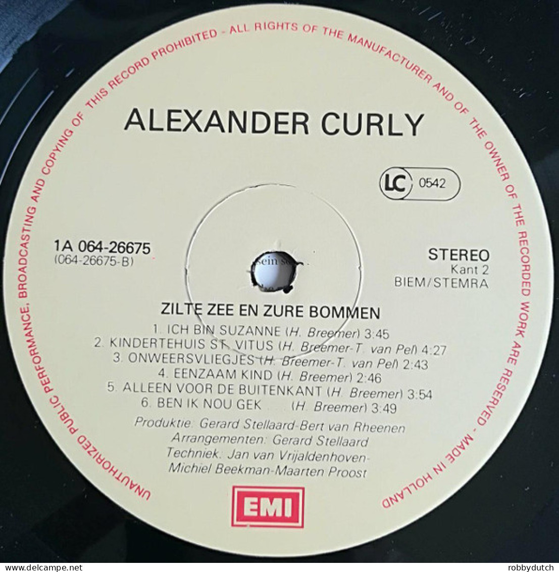 * LP *  ALEXANDER CURLY - ZILTE ZEE EN ZURE BOMMEN (Europe 1981 EX) - Autres - Musique Néerlandaise