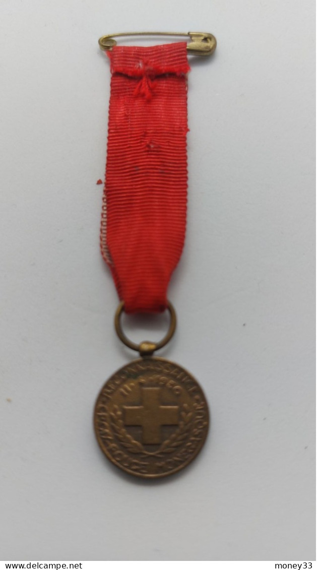 Médaille De La Reconnaissance De La Croix Rouge Monégasque Bronze Réduction - Autres & Non Classés