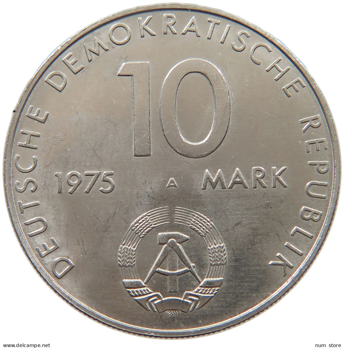 GERMANY 10 MARK 1975 DDR #c045 0341 - 10 Mark