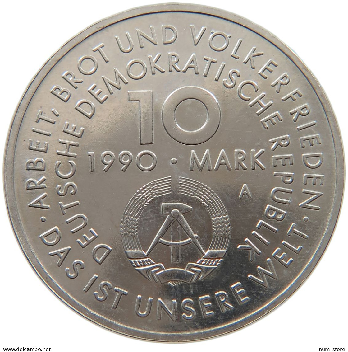 GERMANY 10 MARK 1990 DDR #c062 0349 - 10 Mark