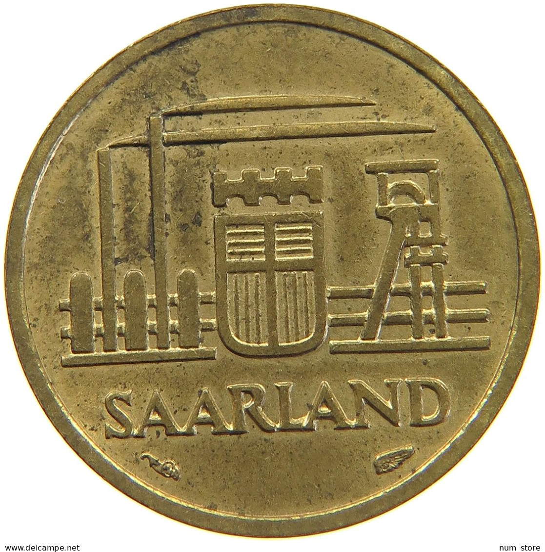 GERMANY 10 FRANKEN 1954 SAARLAND #c016 0169 - 10 Franken