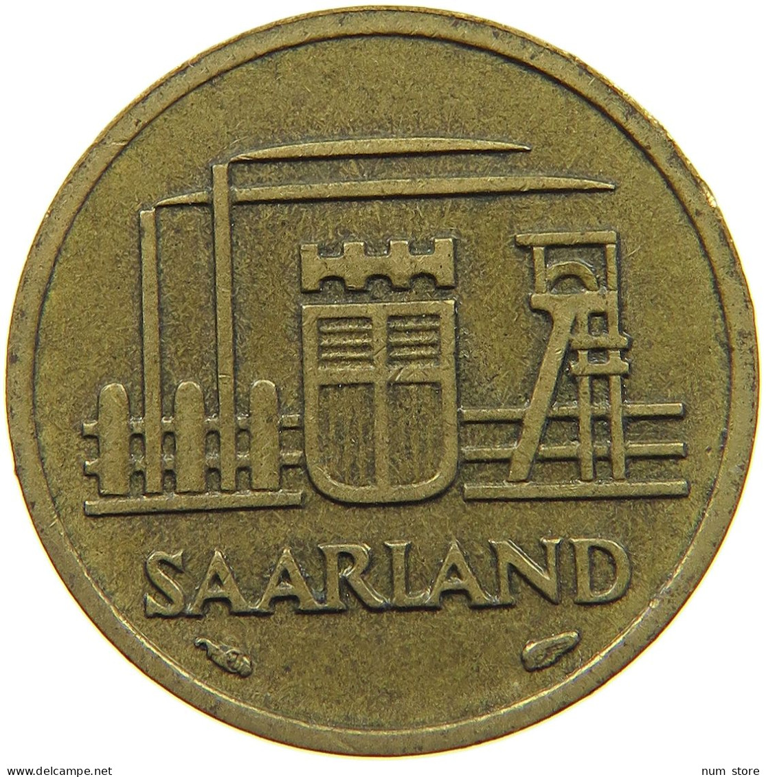 GERMANY 10 FRANKEN 1954 SAARLAND #c013 0189 - 10 Franchi