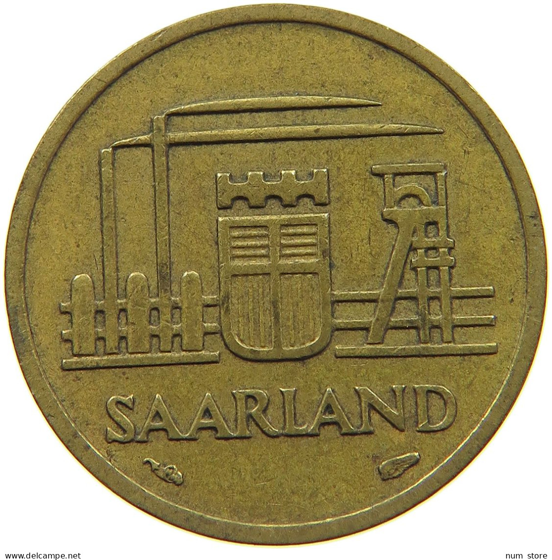 GERMANY 10 FRANKEN 1954 SAARLAND #c013 0185 - 10 Franken