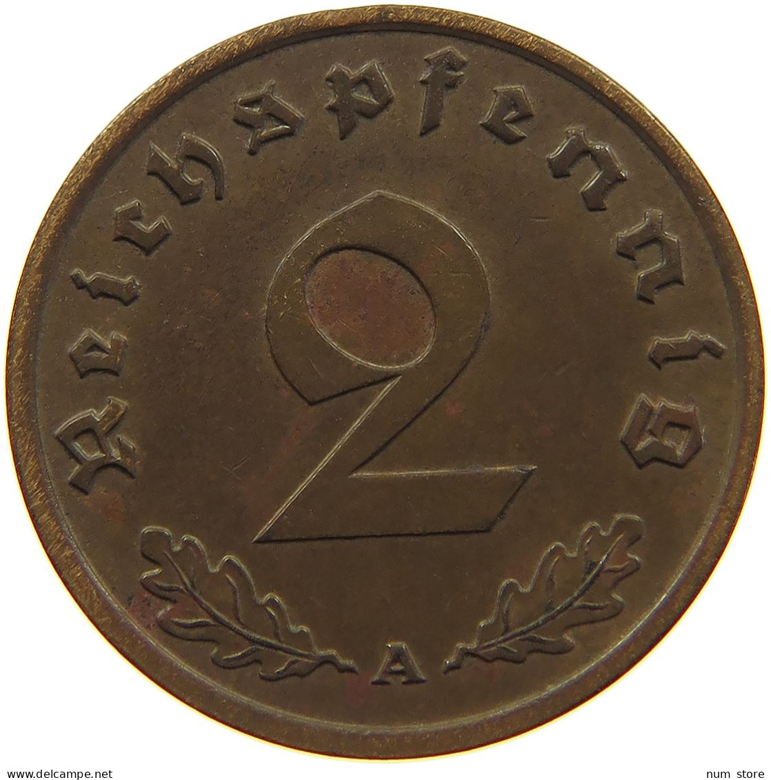 GERMANY 2 PFENNIG 1939 A TOP #c083 0027 - 2 Reichspfennig
