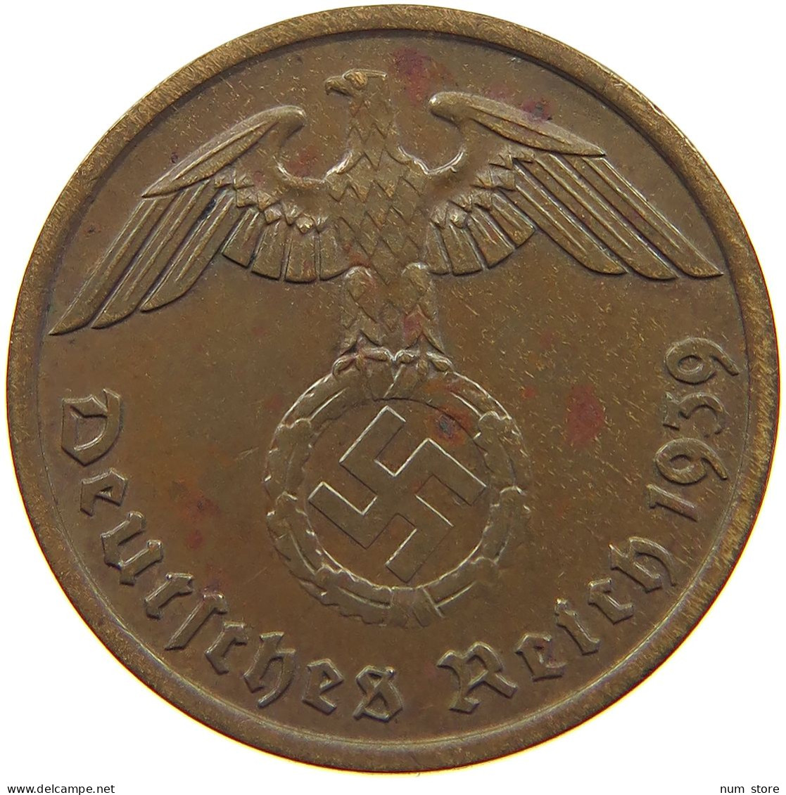 GERMANY 2 PFENNIG 1939 A TOP #c083 0027 - 2 Reichspfennig