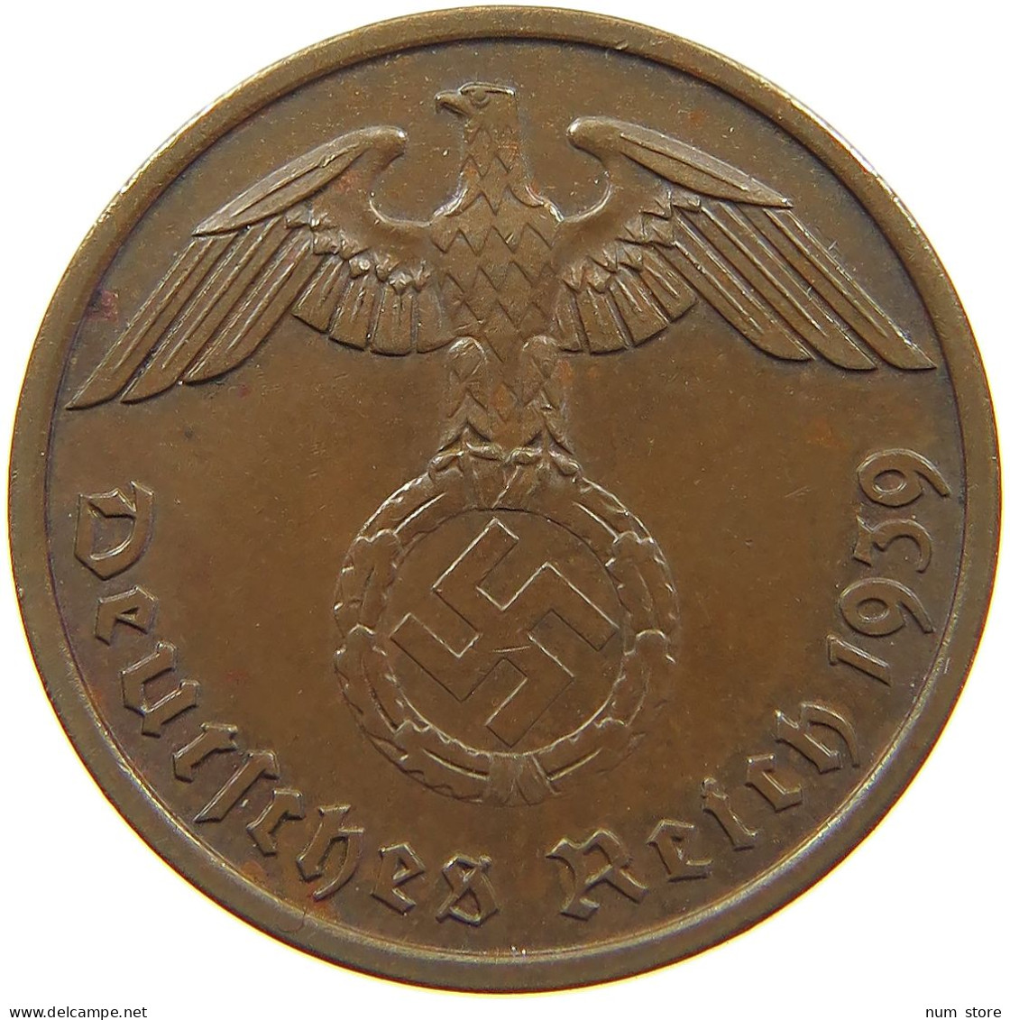 GERMANY 2 PFENNIG 1939 A TOP #c083 0031 - 2 Reichspfennig