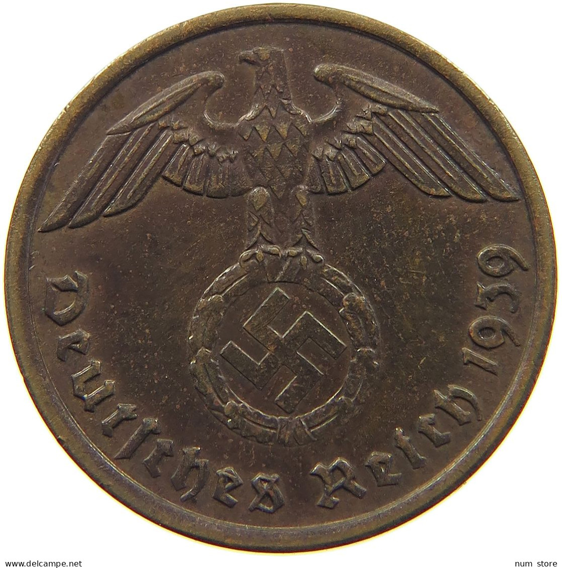 GERMANY 2 PFENNIG 1939 A TOP #c083 0035 - 2 Reichspfennig