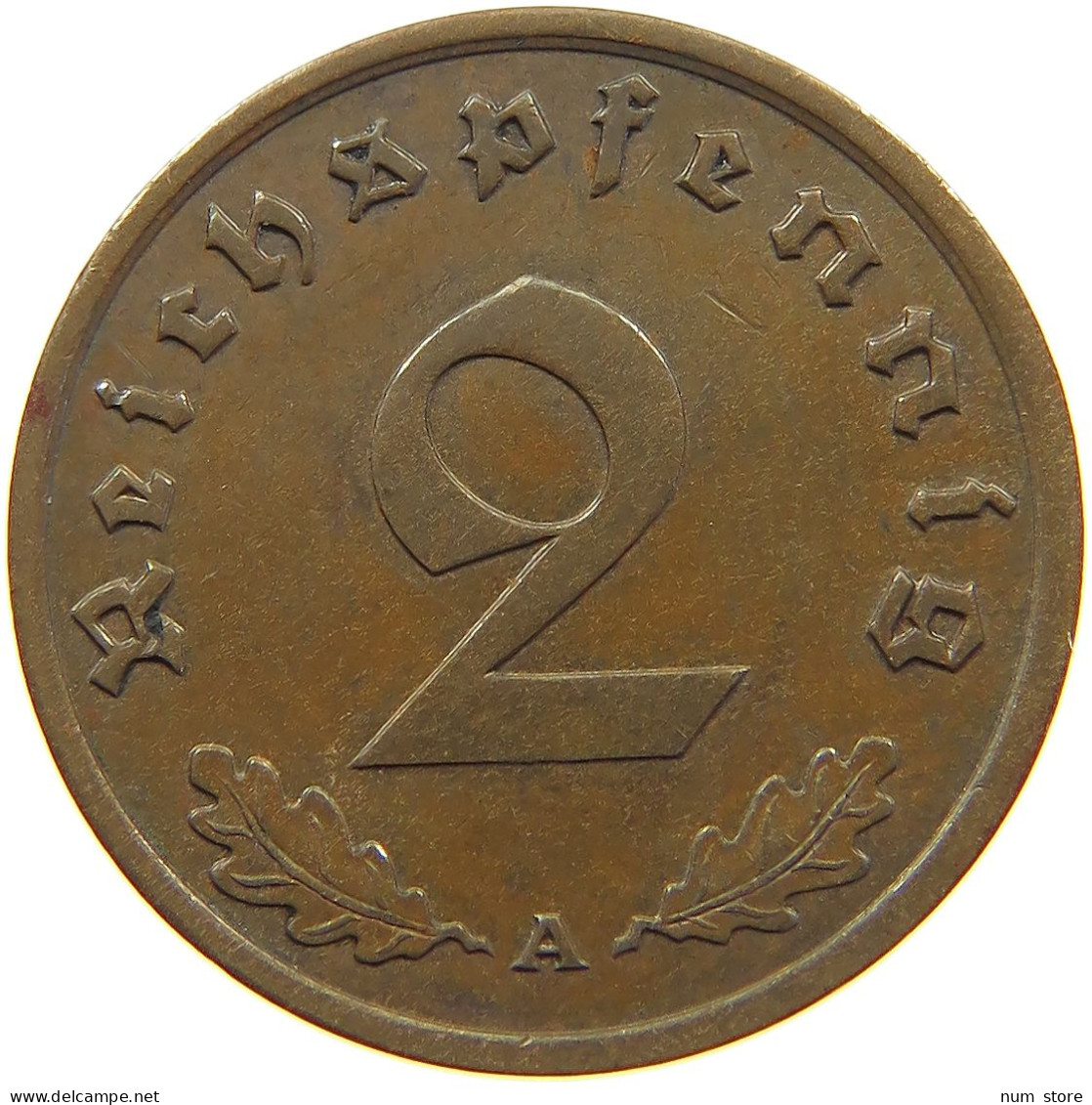 GERMANY 2 PFENNIG 1939 A TOP #c083 0033 - 2 Reichspfennig