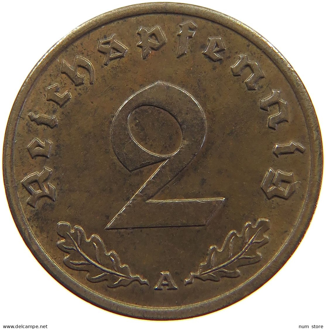 GERMANY 2 PFENNIG 1939 A TOP #c083 0037 - 2 Reichspfennig