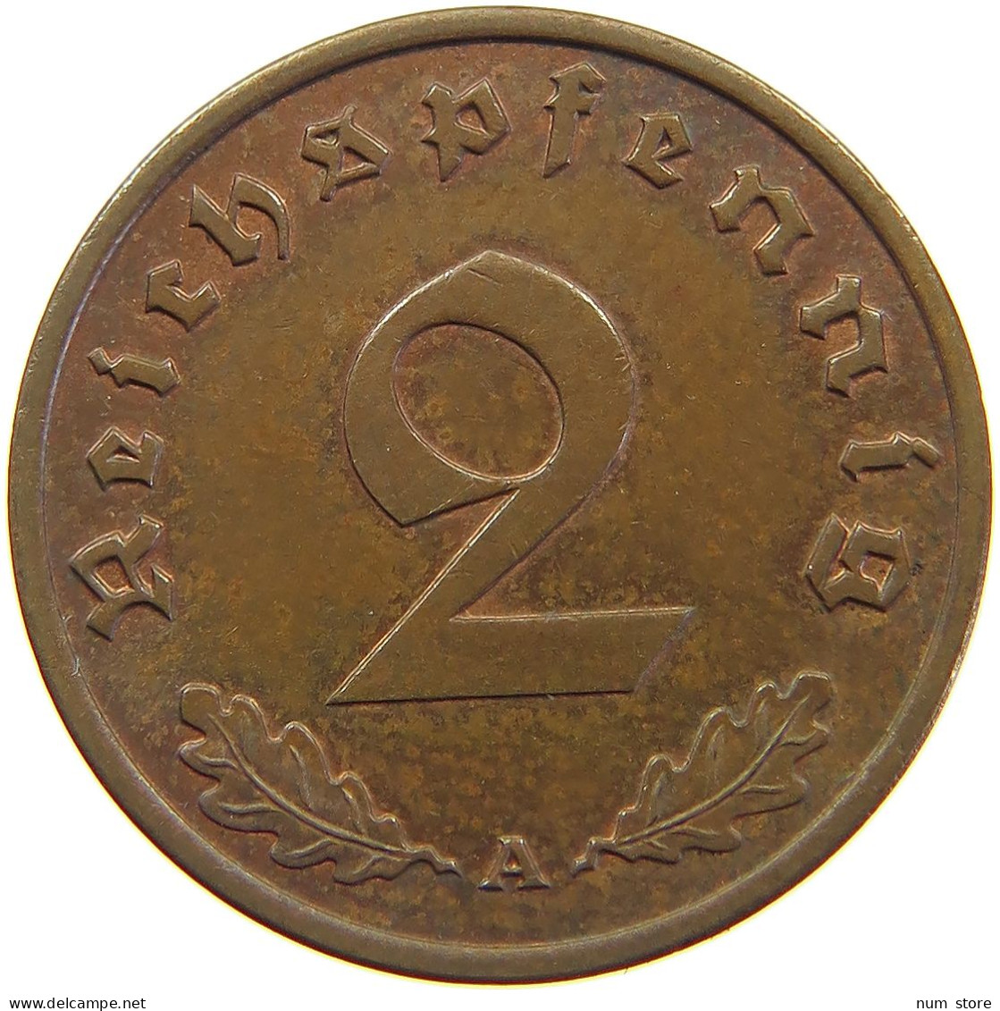 GERMANY 2 PFENNIG 1939 A TOP #c083 0019 - 2 Reichspfennig