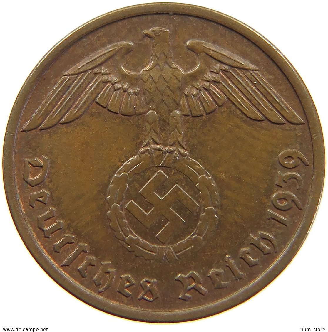 GERMANY 2 PFENNIG 1939 A TOP #c083 0019 - 2 Reichspfennig