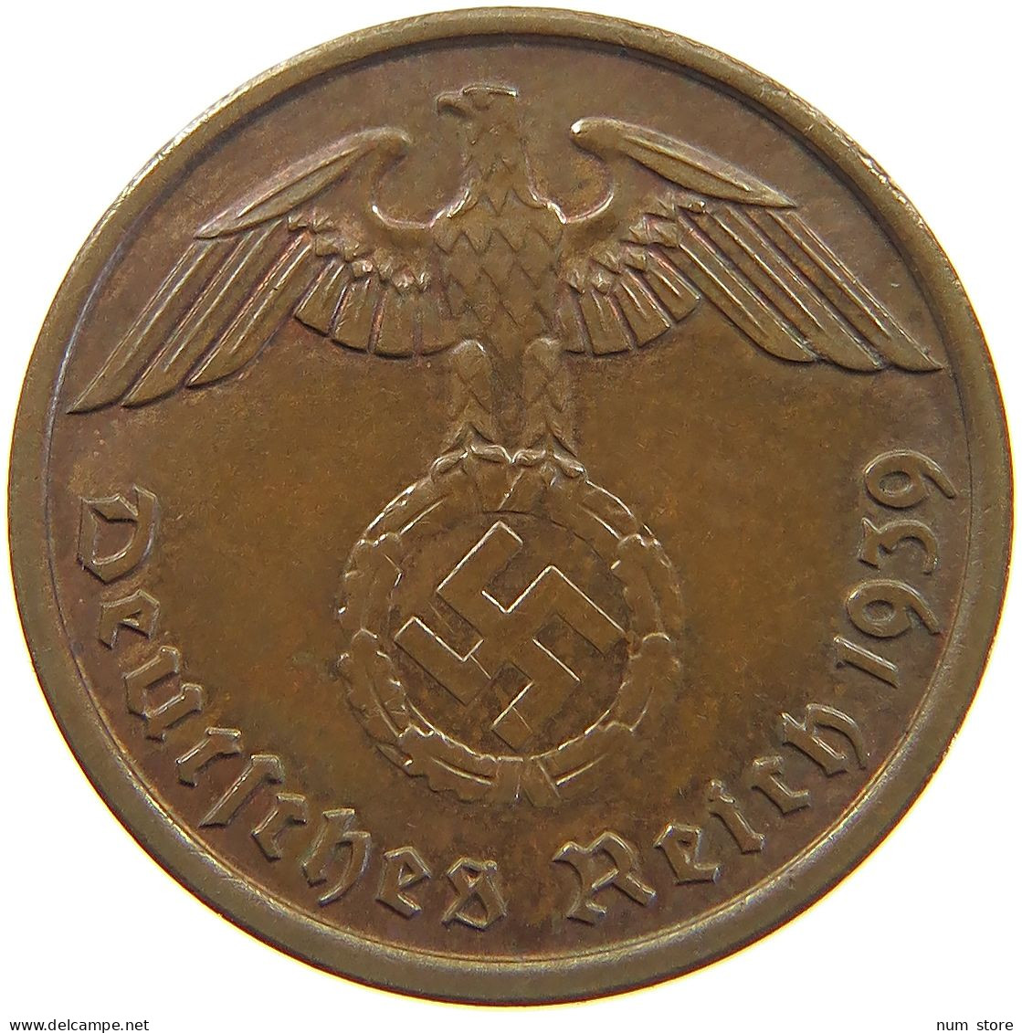 GERMANY 2 PFENNIG 1939 A TOP #c083 0015 - 2 Reichspfennig