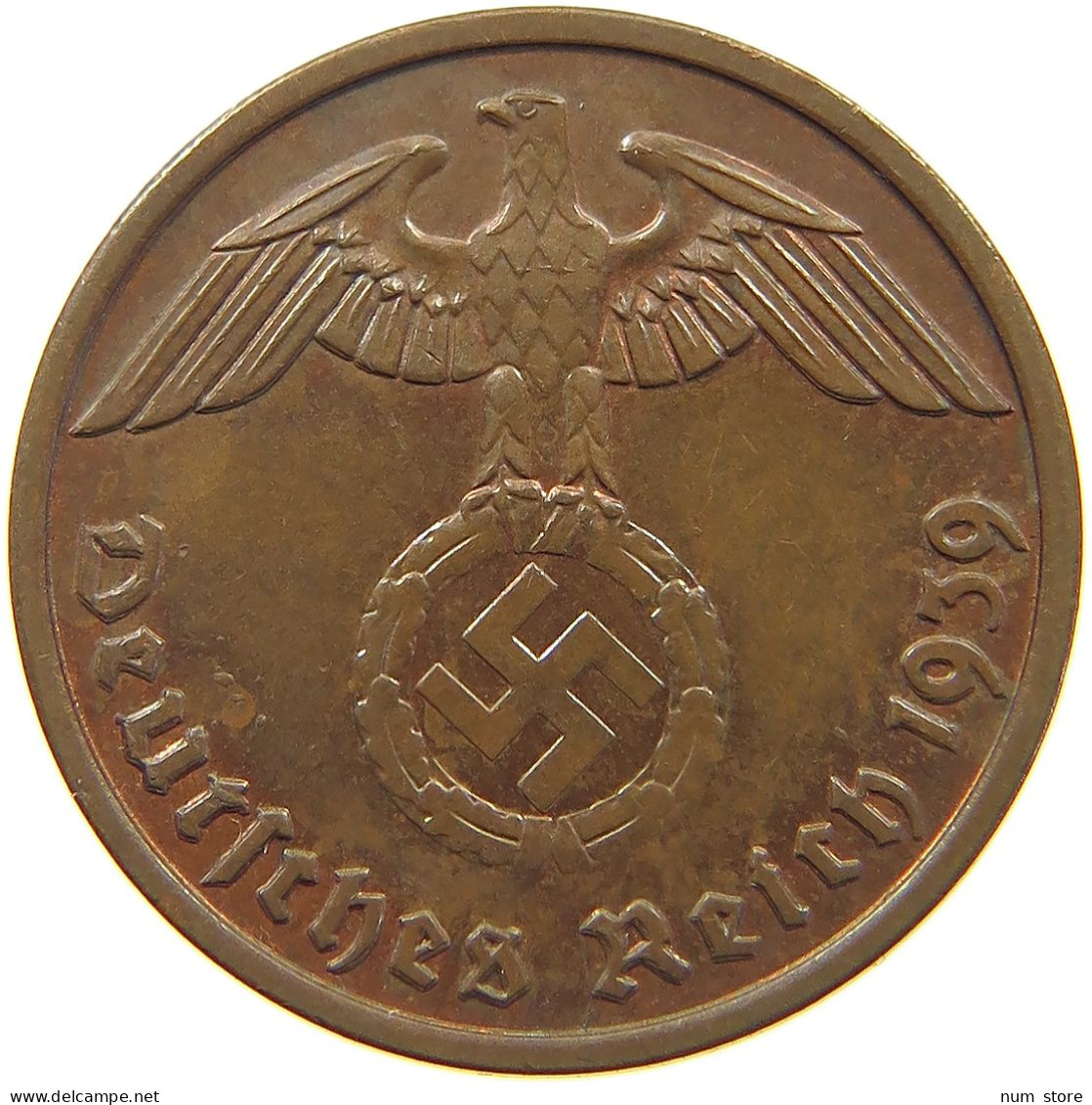 GERMANY 2 PFENNIG 1939 A TOP #c083 0053 - 2 Reichspfennig