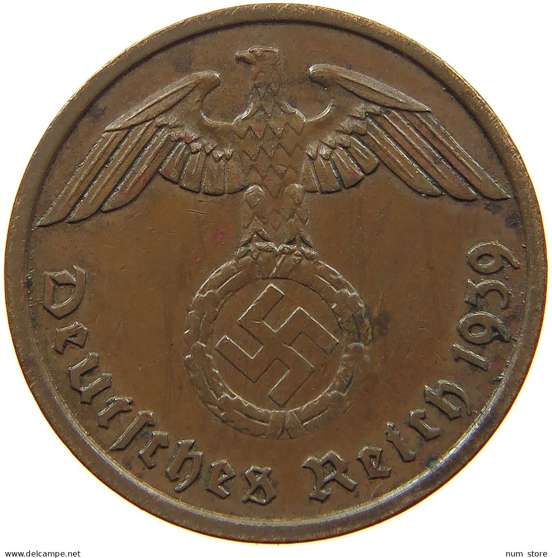 GERMANY 2 PFENNIG 1939 A #s078 0635 - 2 Reichspfennig