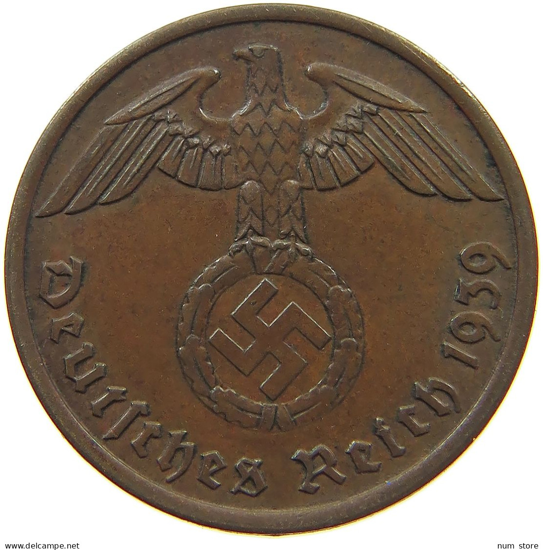 GERMANY 2 PFENNIG 1939 A #s080 0151 - 2 Reichspfennig