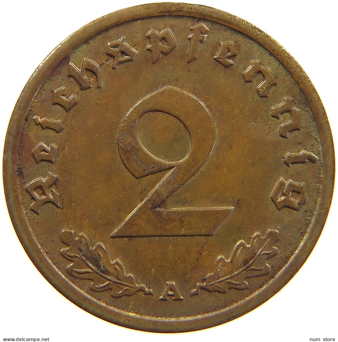 GERMANY 2 PFENNIG 1939 A #c083 0017 - 2 Reichspfennig