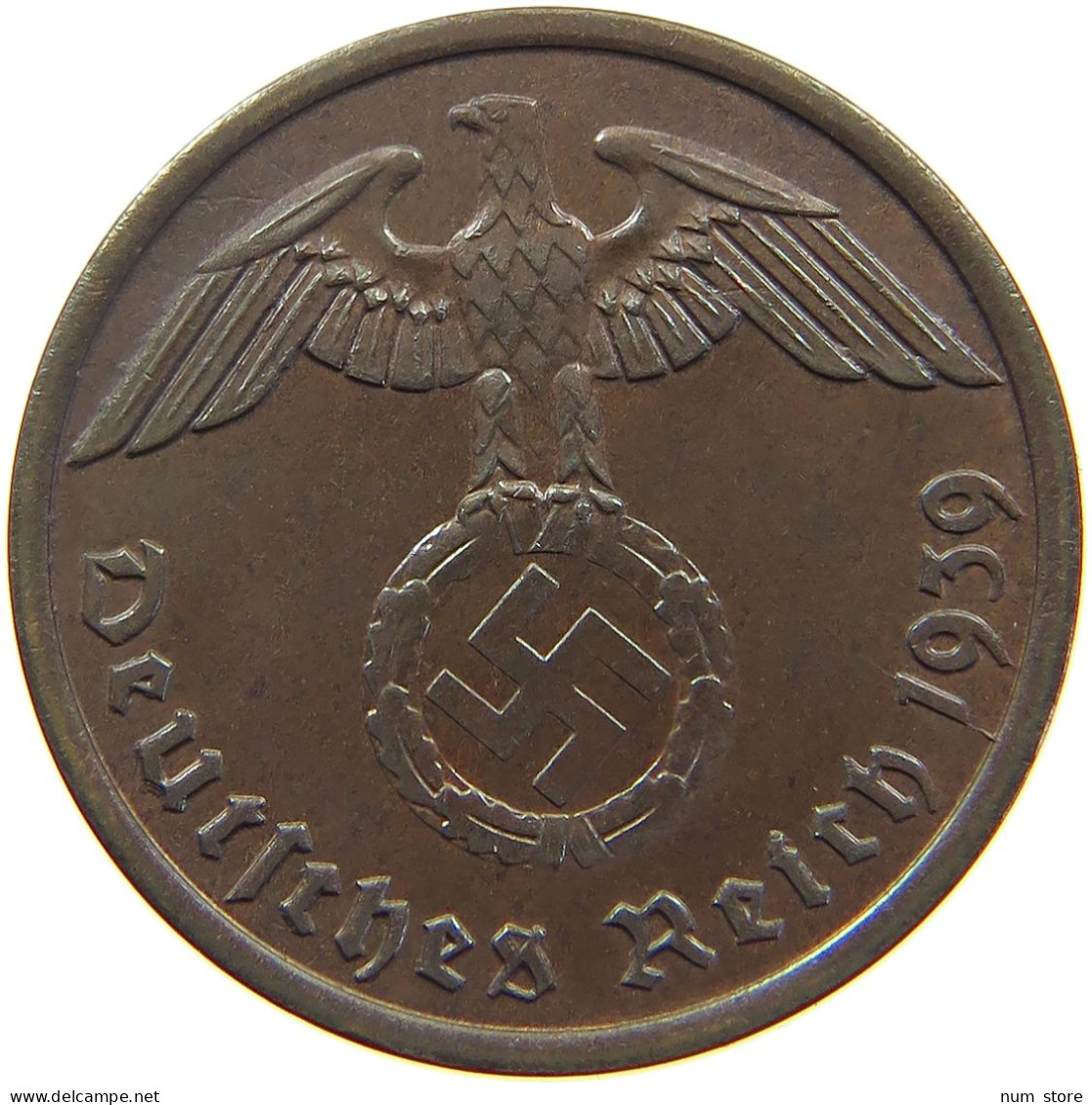 GERMANY 2 PFENNIG 1939 A TOP #a075 0451 - 2 Reichspfennig