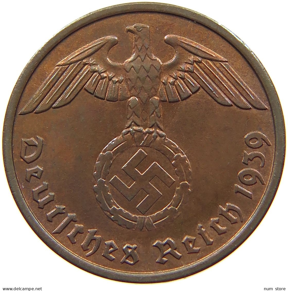 GERMANY 2 PFENNIG 1939 A TOP #a043 0669 - 2 Reichspfennig