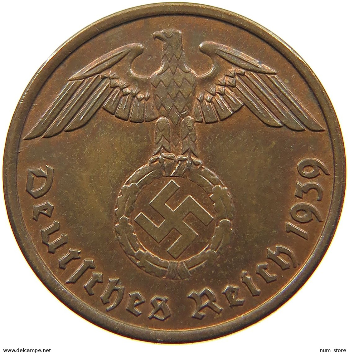 GERMANY 2 PFENNIG 1939 A TOP #a032 0347 - 2 Reichspfennig