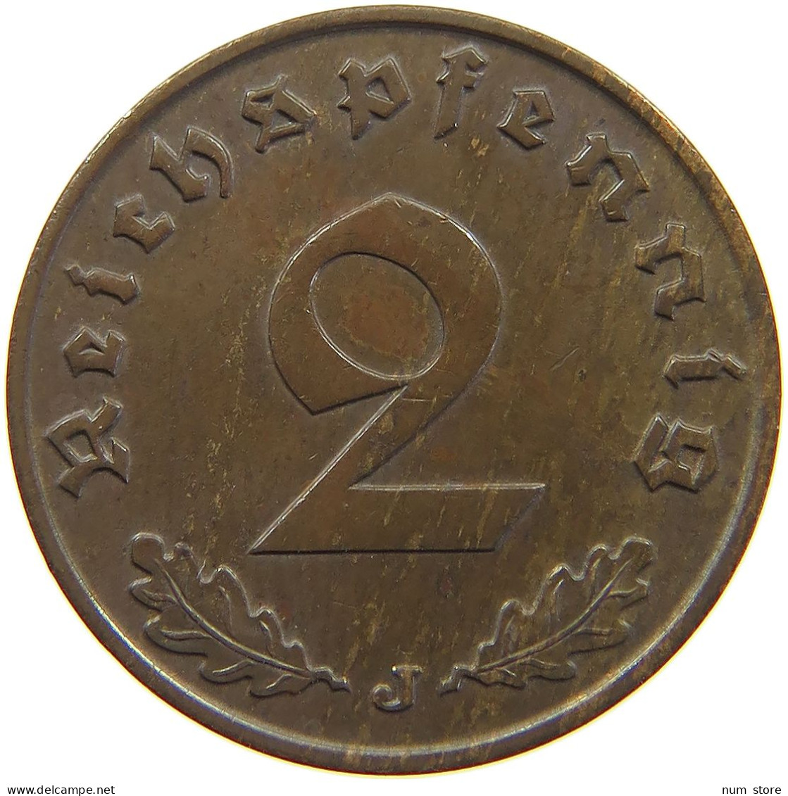 GERMANY 2 PFENNIG 1938 J TOP #c083 0083 - 2 Reichspfennig