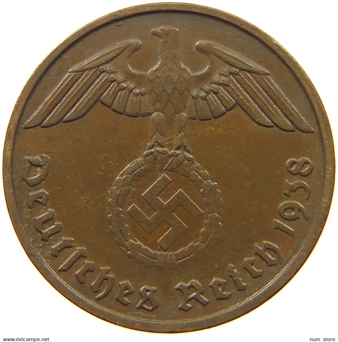 GERMANY 2 PFENNIG 1938 F #c083 0157 - 2 Reichspfennig