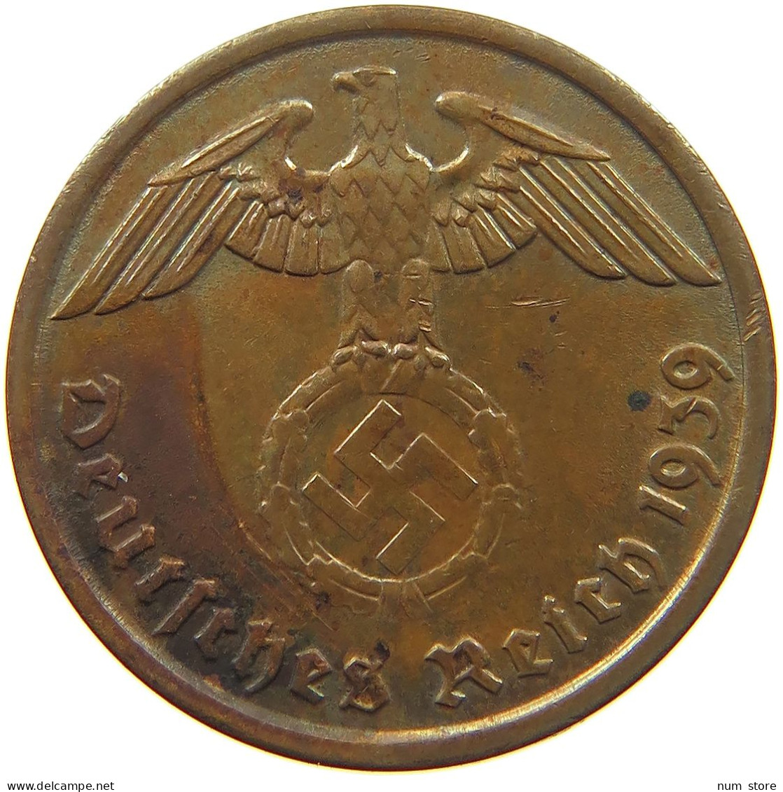 GERMANY 2 PFENNIG 1939 A #c082 0481 - 2 Reichspfennig