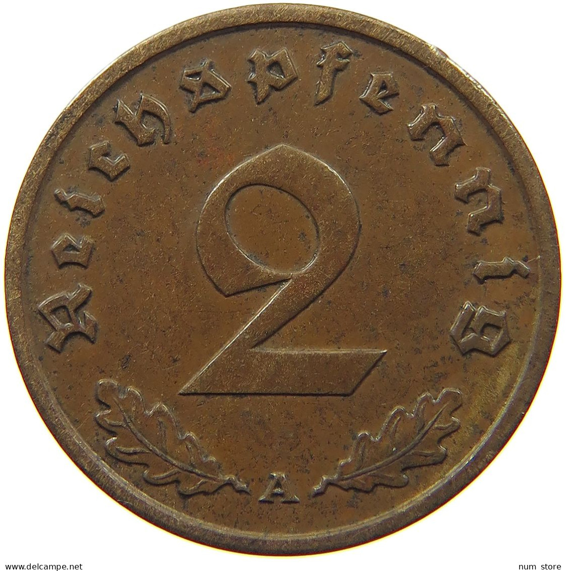 GERMANY 2 PFENNIG 1939 A #c081 0275 - 2 Reichspfennig