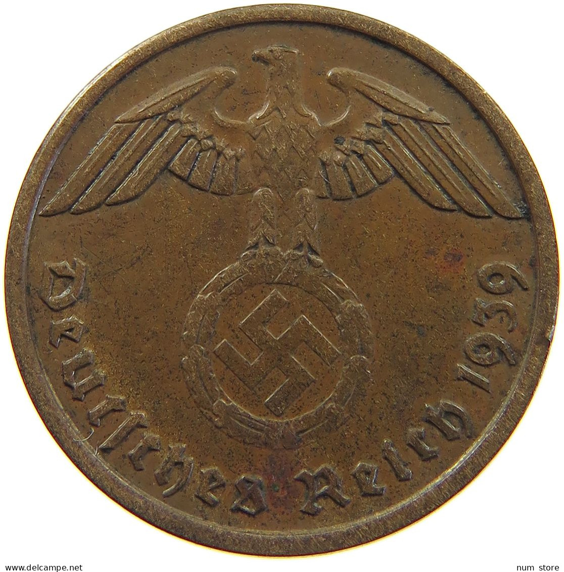 GERMANY 2 PFENNIG 1939 A #c081 0275 - 2 Reichspfennig