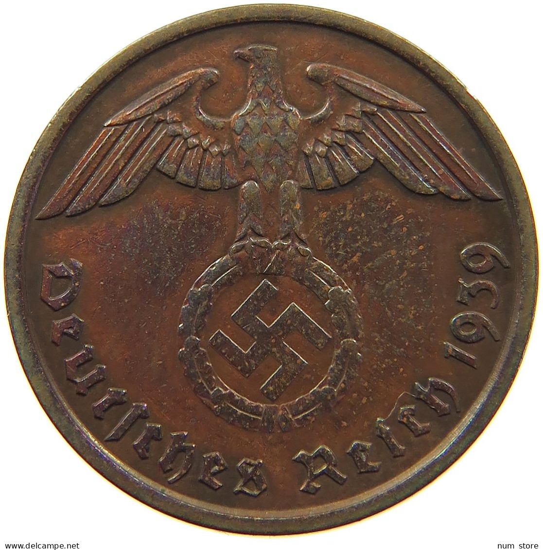 GERMANY 2 PFENNIG 1939 A #c082 0471 - 2 Reichspfennig
