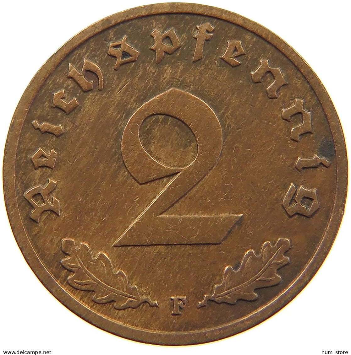 GERMANY 2 PFENNIG 1938 F #c083 0143 - 2 Reichspfennig