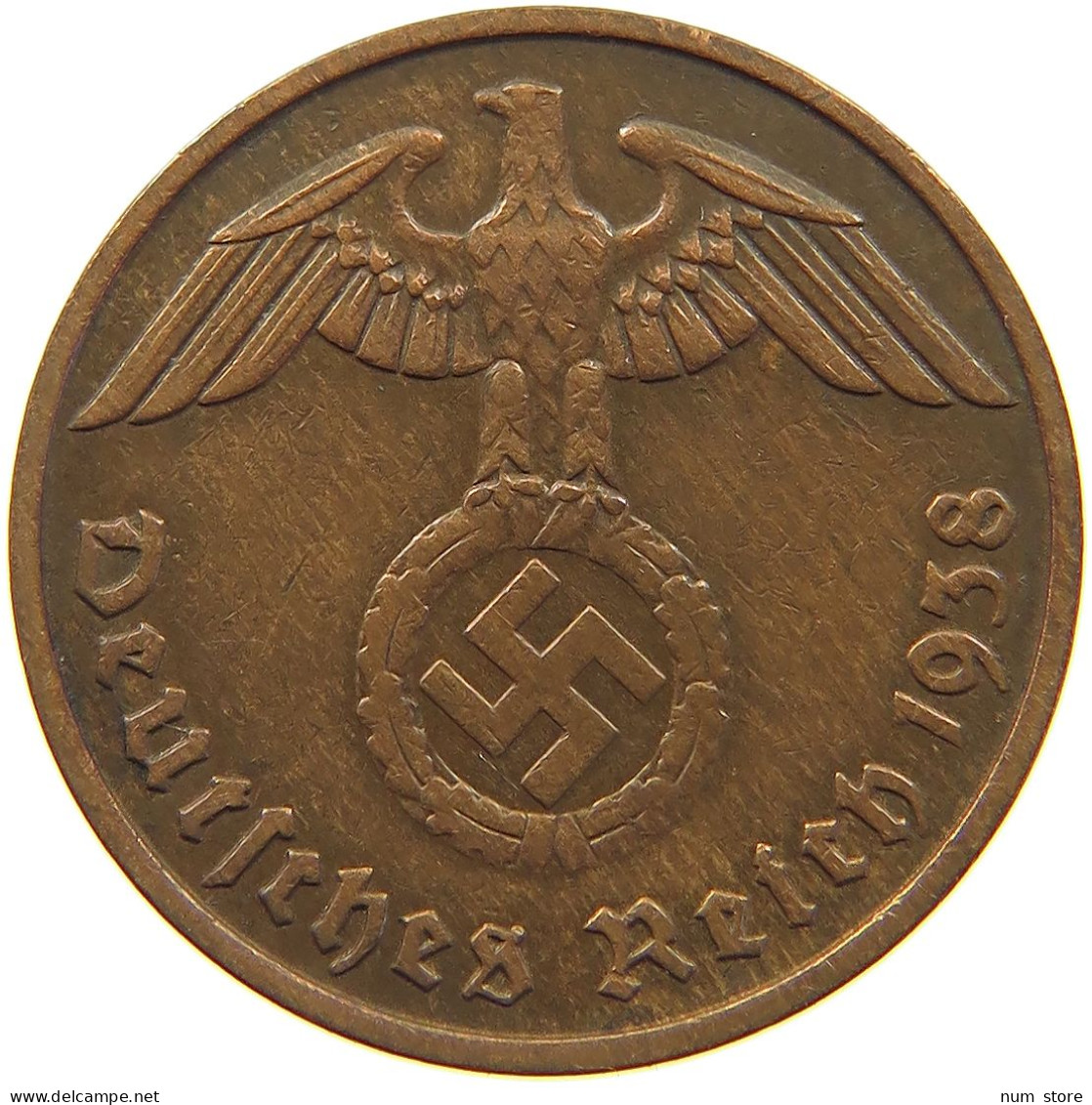 GERMANY 2 PFENNIG 1938 F #c083 0143 - 2 Reichspfennig