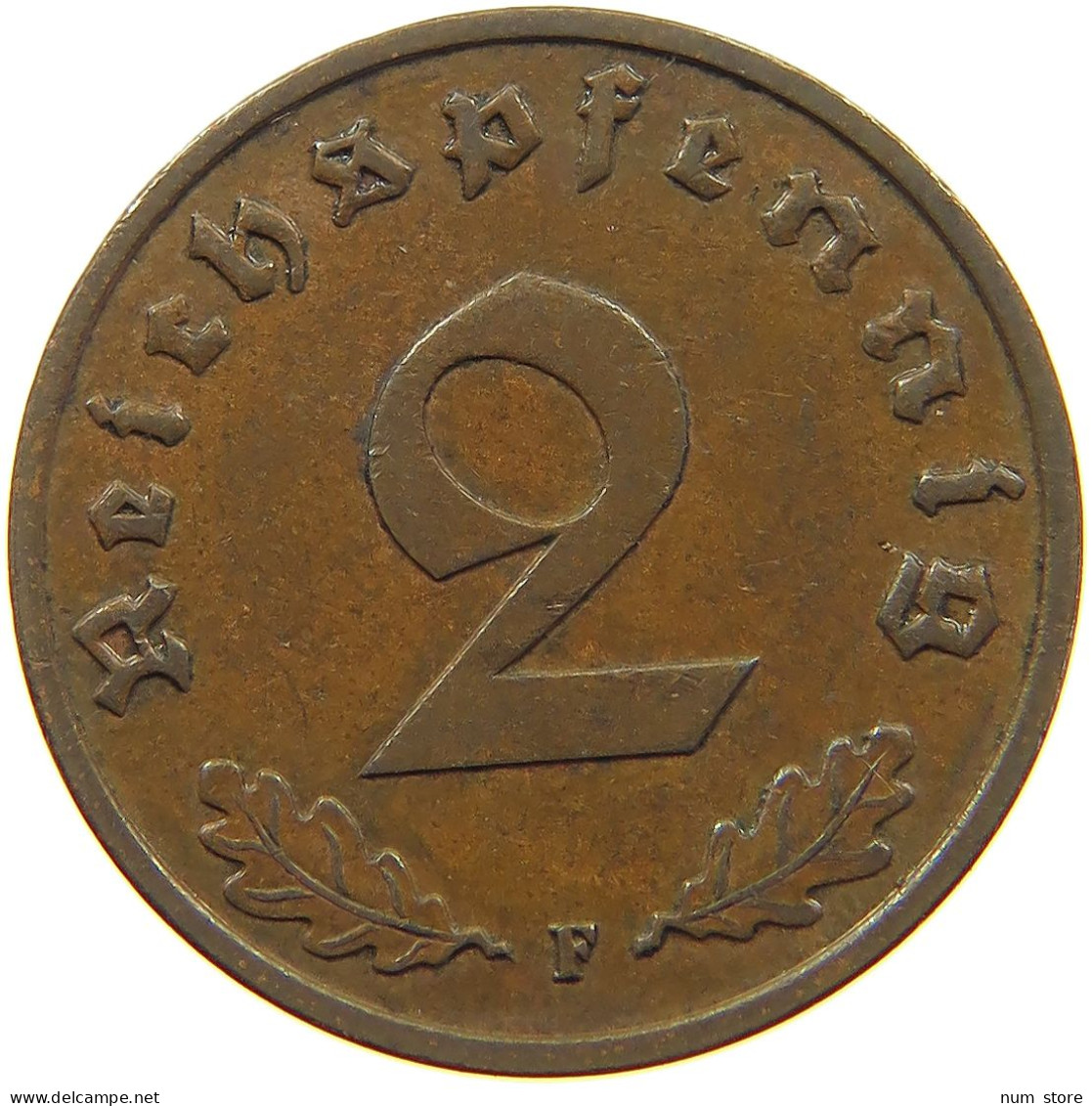 GERMANY 2 PFENNIG 1938 F #c083 0123 - 2 Reichspfennig