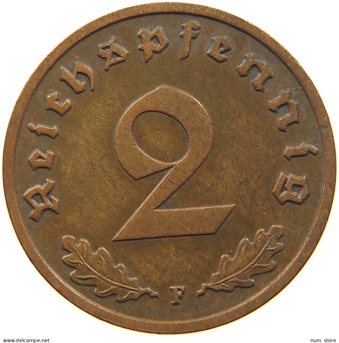 GERMANY 2 PFENNIG 1938 F #c082 0473 - 2 Reichspfennig