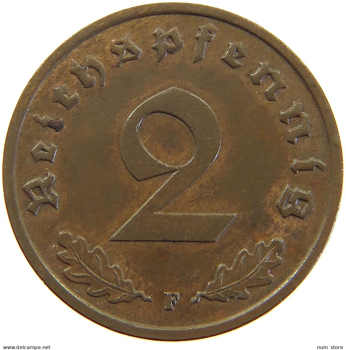 GERMANY 2 PFENNIG 1938 F #a066 0657 - 2 Reichspfennig