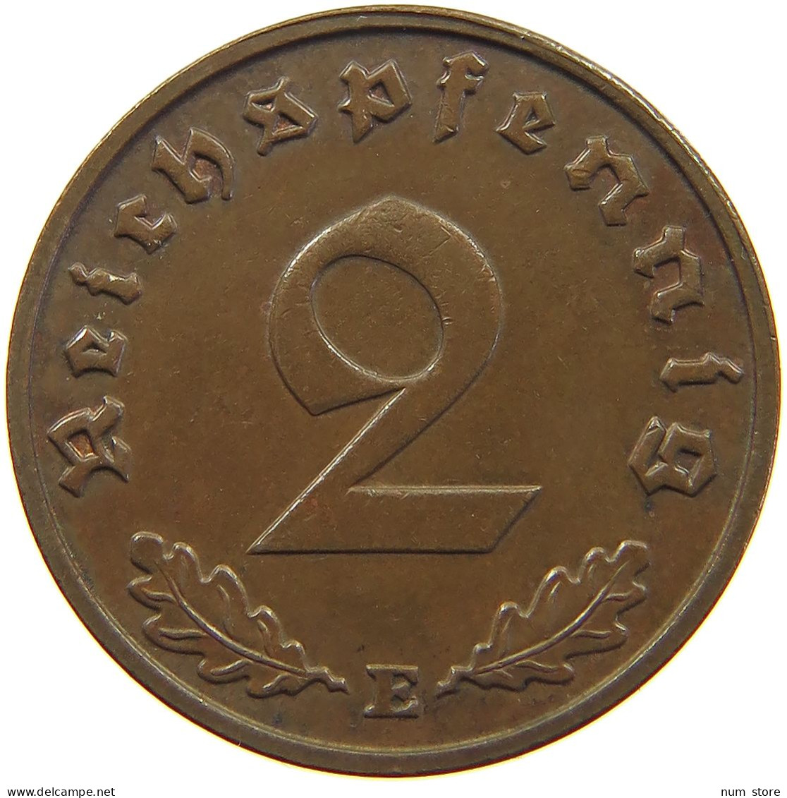 GERMANY 2 PFENNIG 1938 E TOP #c083 0099 - 2 Reichspfennig