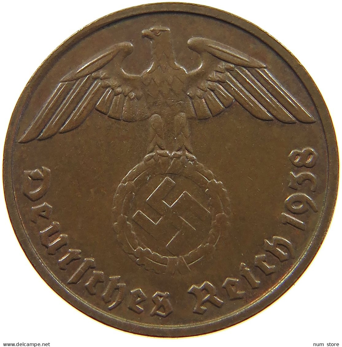 GERMANY 2 PFENNIG 1938 E TOP #c083 0099 - 2 Reichspfennig