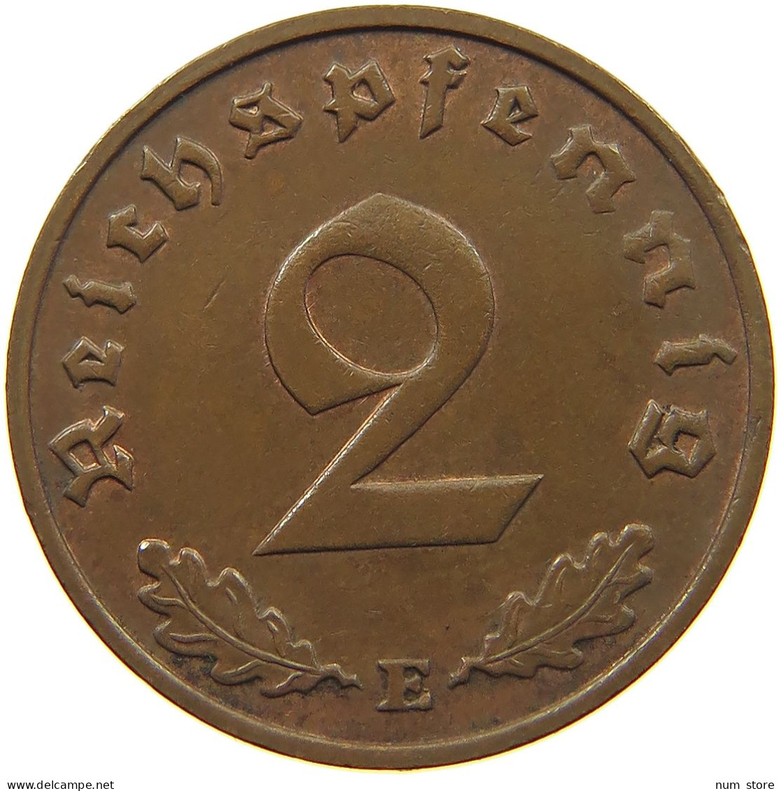 GERMANY 2 PFENNIG 1938 E #c083 0149 - 2 Reichspfennig