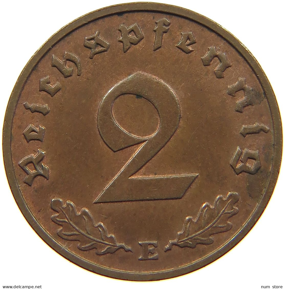 GERMANY 2 PFENNIG 1938 E #c083 0165 - 2 Reichspfennig