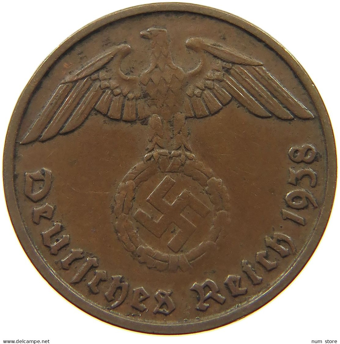 GERMANY 2 PFENNIG 1938 D #c081 0303 - 2 Reichspfennig