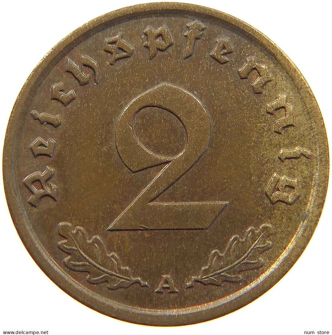 GERMANY 2 PFENNIG 1938 A TOP #c083 0139 - 2 Reichspfennig